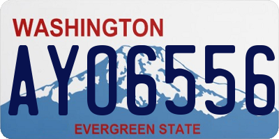 WA license plate AYO6556