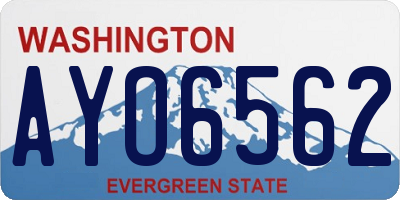 WA license plate AYO6562