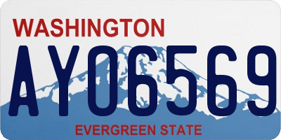 WA license plate AYO6569