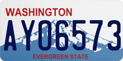 WA license plate AYO6573