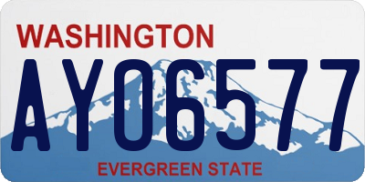 WA license plate AYO6577