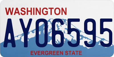 WA license plate AYO6595