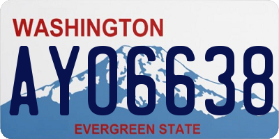 WA license plate AYO6638