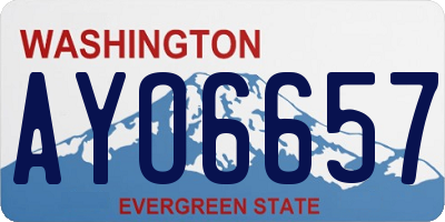 WA license plate AYO6657