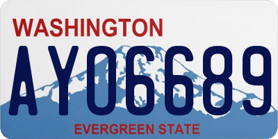WA license plate AYO6689