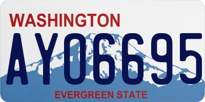 WA license plate AYO6695