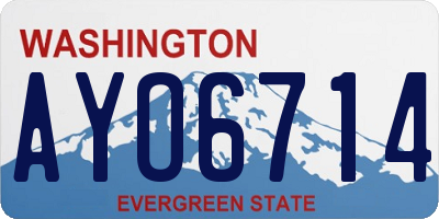 WA license plate AYO6714
