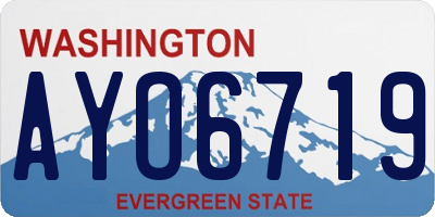 WA license plate AYO6719