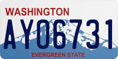 WA license plate AYO6731
