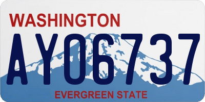 WA license plate AYO6737