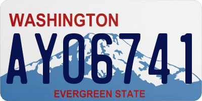 WA license plate AYO6741