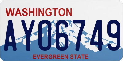 WA license plate AYO6749
