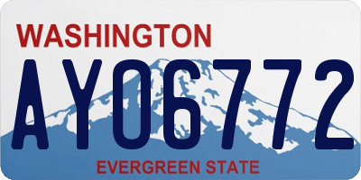 WA license plate AYO6772