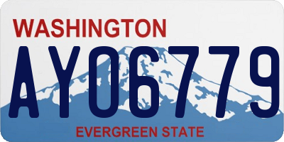 WA license plate AYO6779