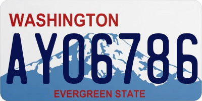 WA license plate AYO6786