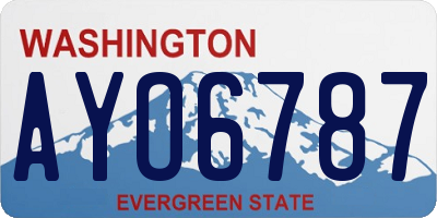 WA license plate AYO6787