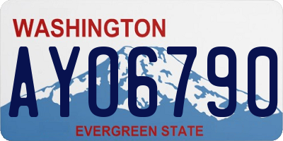 WA license plate AYO6790