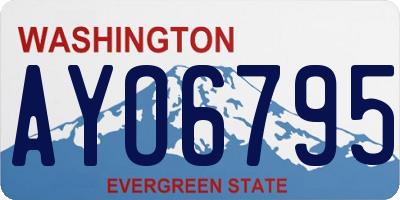 WA license plate AYO6795