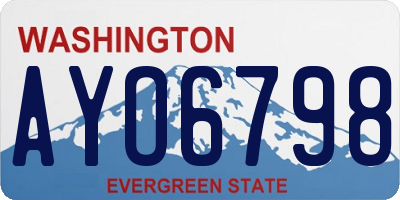 WA license plate AYO6798