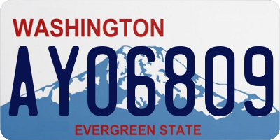 WA license plate AYO6809