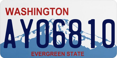 WA license plate AYO6810