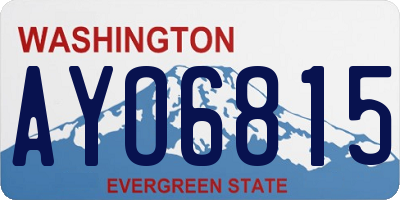 WA license plate AYO6815
