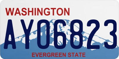 WA license plate AYO6823