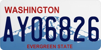 WA license plate AYO6826