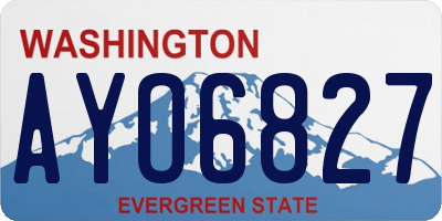 WA license plate AYO6827