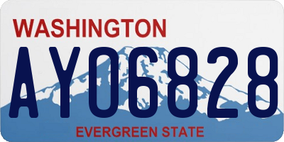 WA license plate AYO6828