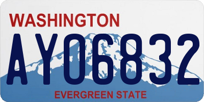 WA license plate AYO6832