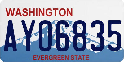 WA license plate AYO6835
