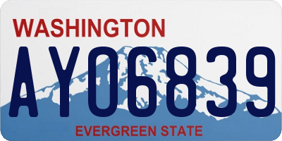WA license plate AYO6839