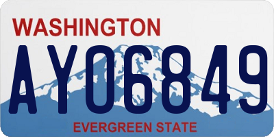 WA license plate AYO6849