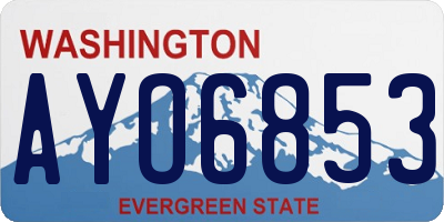 WA license plate AYO6853