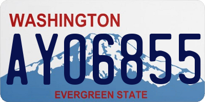 WA license plate AYO6855