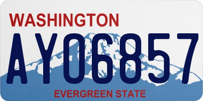 WA license plate AYO6857