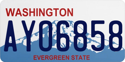 WA license plate AYO6858