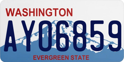 WA license plate AYO6859