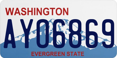 WA license plate AYO6869