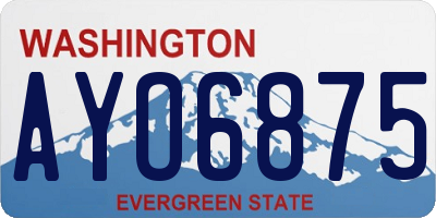 WA license plate AYO6875