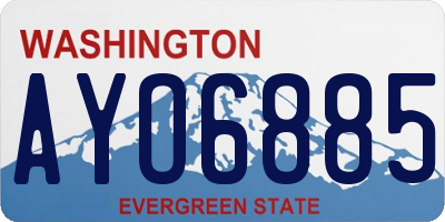WA license plate AYO6885