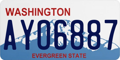 WA license plate AYO6887