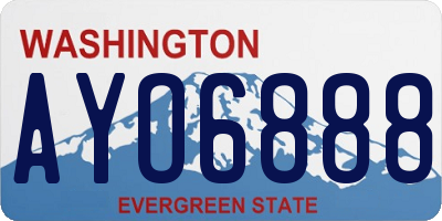 WA license plate AYO6888