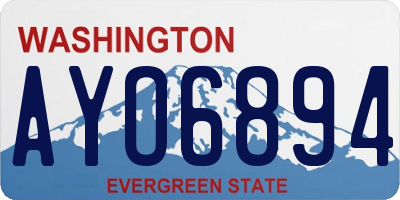 WA license plate AYO6894