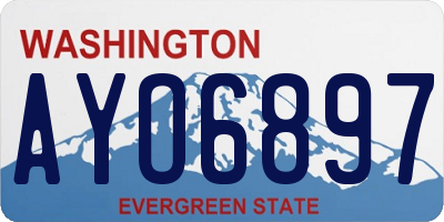 WA license plate AYO6897