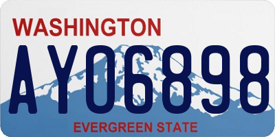 WA license plate AYO6898