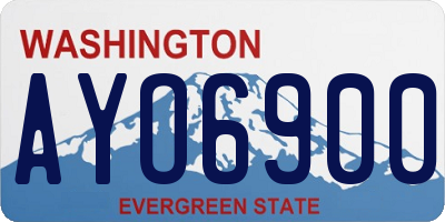 WA license plate AYO6900