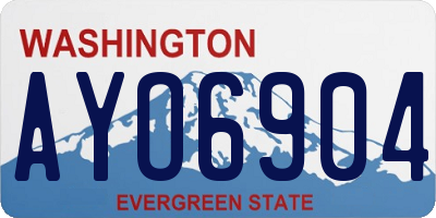 WA license plate AYO6904