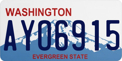 WA license plate AYO6915